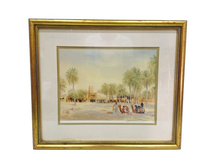 Spencer W. Tart (1942, England) Signed & Numbered Middle Eastern Watercolour Print
