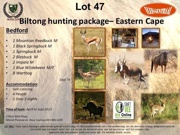 Biltong hunting package– Eastern Cape