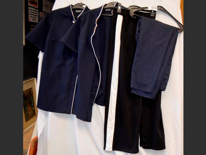 LOT: 2 x BLUE UNIFORMS & TRACKSUIT PANTS