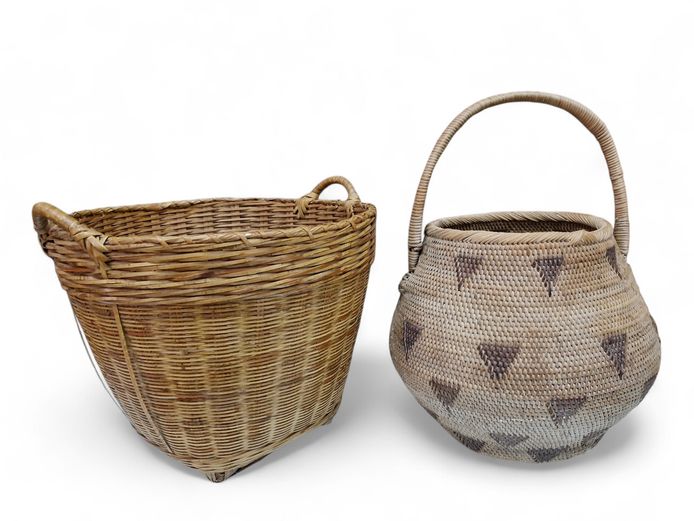 Vintage Traditional Handwoven Baskets