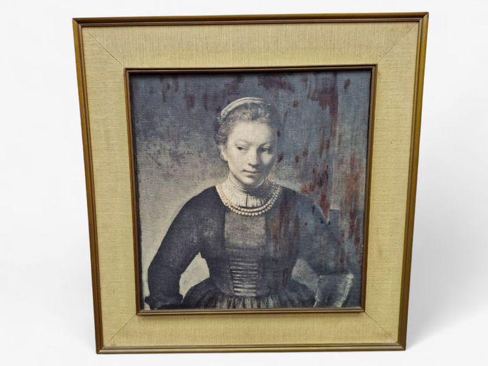 Rembrandt Print "Young Women at an Open Half-Door"