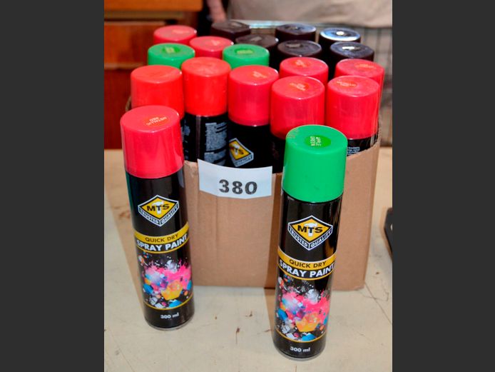 LOT: 19 x TINS ASSORTED SPRAY PAINT
