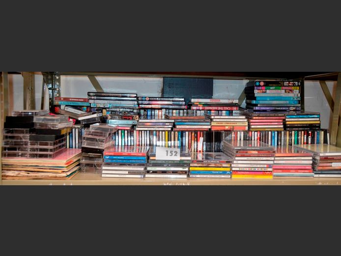 ASSORTED DVD's, CD's & LP RECORDS