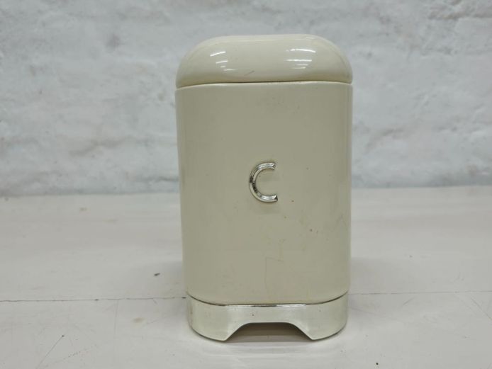 Vintage Cream Retro-Style Coffee Canister