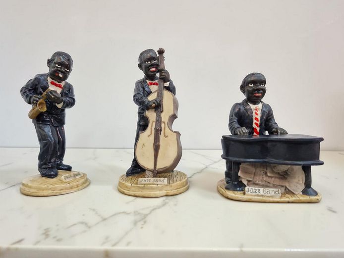 Vintage-Style Resin "Jazz Band" Musician Figurines - Set of 3