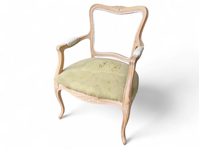 French Style Occasional Carved Armchair for Restoration