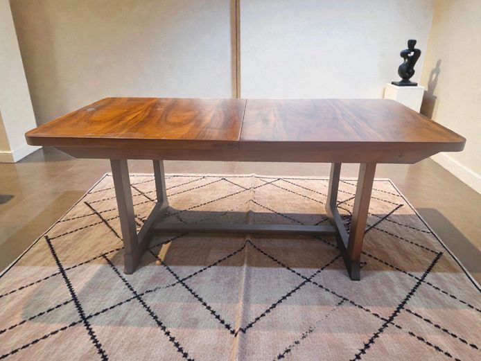 Mid-Century Modern Teak Butterfly Leaf Dining Table