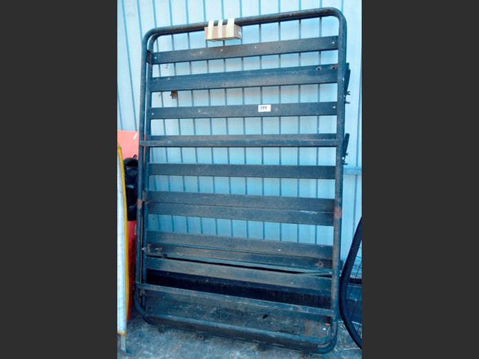 BLACK METAL ROOF RACK, 185 x 117cm