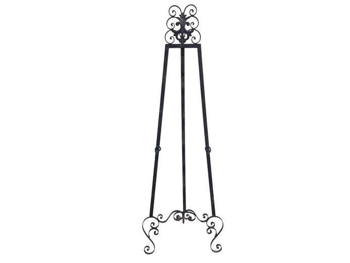 Ornate French Provincial Style Metal Floor Easel