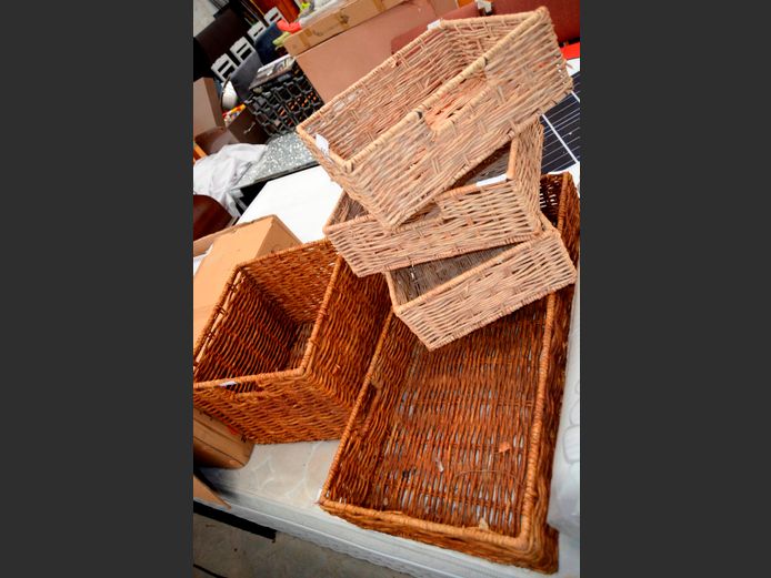 ASSORTED WOVEN BASKET TRAYS