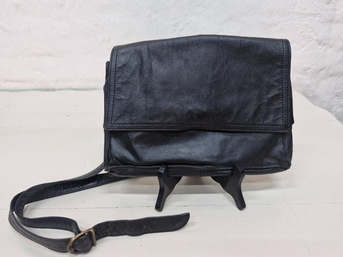 Soft Leather Flap Crossbody Handbag