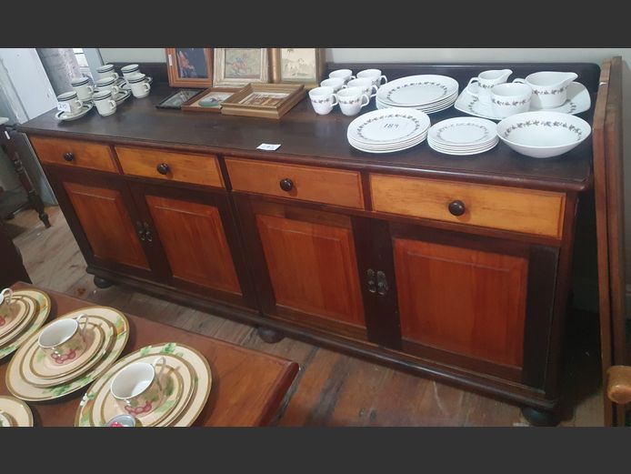 YELLOWWOOD & STINKWOOD 4-DOOR, 4-DRAWER SERVER, 213 x 55 x 98cm