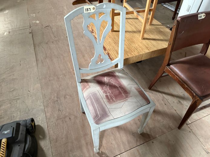 White Wash Dining Room Chair 