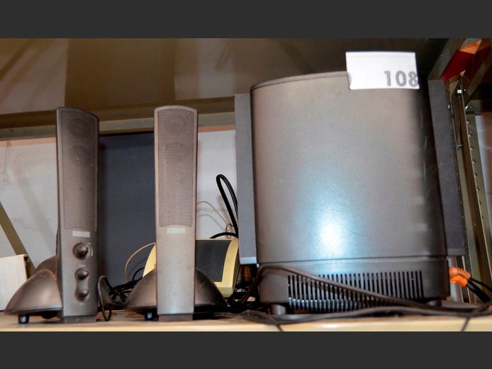 SET ALTEC LANSING COMPUTER SPEAKERS [Untested]