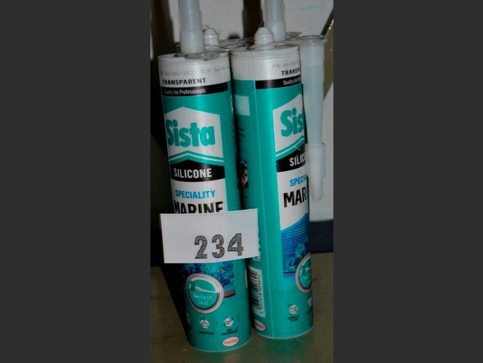 LOT OF 6 TUBES: SISTA TRANSPARENT SILICONE