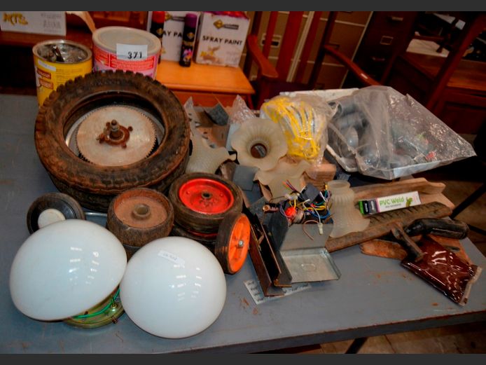PLUMBING FITTINGS, DUST MASKS, GLASS LIGHT SHADES, etc
