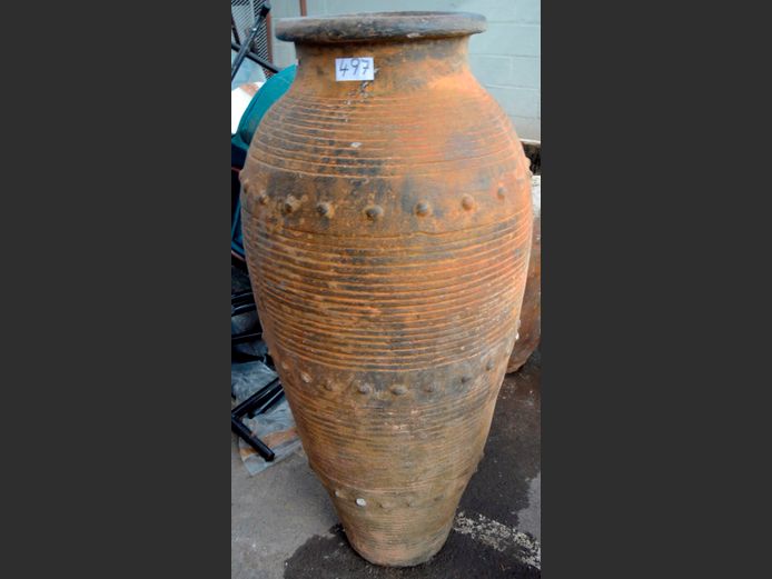 LARGE URN SHAPED CONCRETE PLANTER, 65cm Diameter x 137cm High
