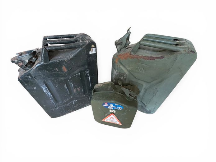 Assorted Metal Jerry Cans (3 Piece Lot)
