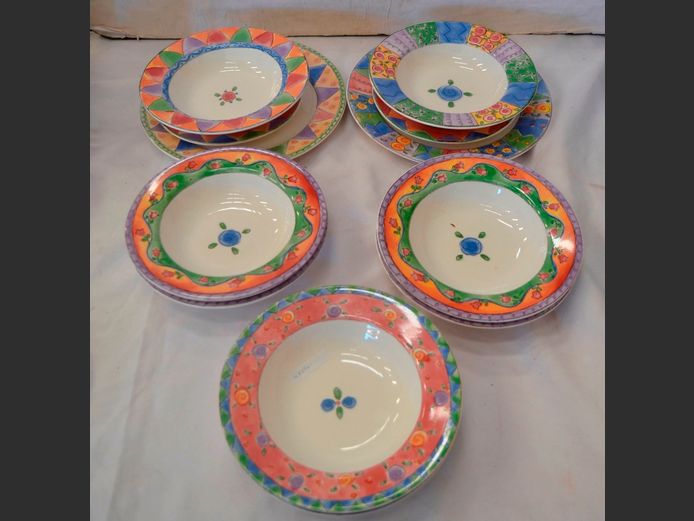 "THE SWEET SHOPPE" BY SANGO DINNER  PLATES, SIDE PLATES & BOWLS