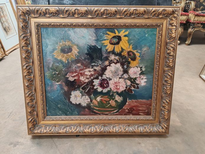 Still Life Spring Flowers Painting - Pranas Domsaitis (STC)