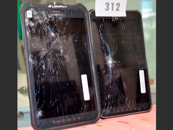 LOT OF 2: SAMSUNG GALAXY ACTIVE TAB 1 [Untested, no chargers, damaged]