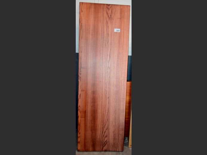LOT OF 2: STAINED OAK COUNTER TOPS, 185 x 60cm