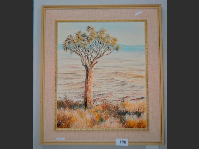 A. COLLINS FRAMED OIL ON BOARD "LANDSCAPE", 60 x 50cm