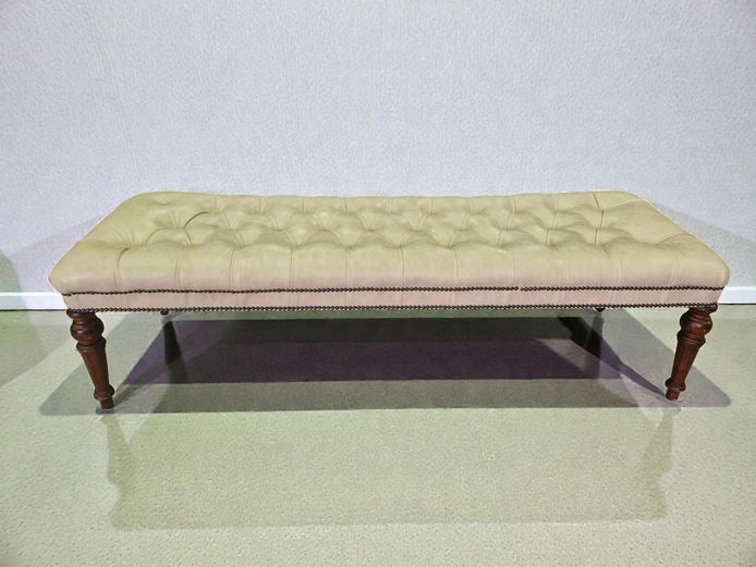 Mid-Century Modern Style Bed End Ottoman (Extra Length)