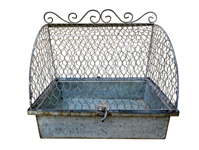 Decorative Galvanized Aviary with Chicken Wire