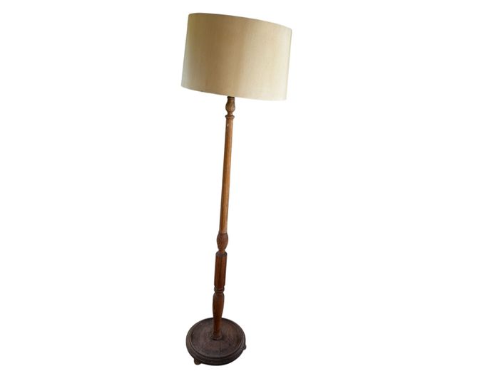 Classic Wooden Floor Lamp with Shade
