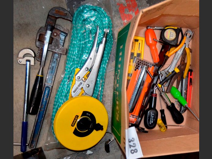 PIPE WRENCH, MEASURING TAPES, SHIFTING SPANNERS, etc