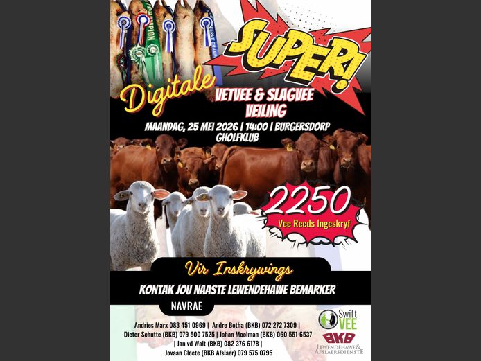 SUPER DIGITALE VETVEE & SLAGVEE VEILING