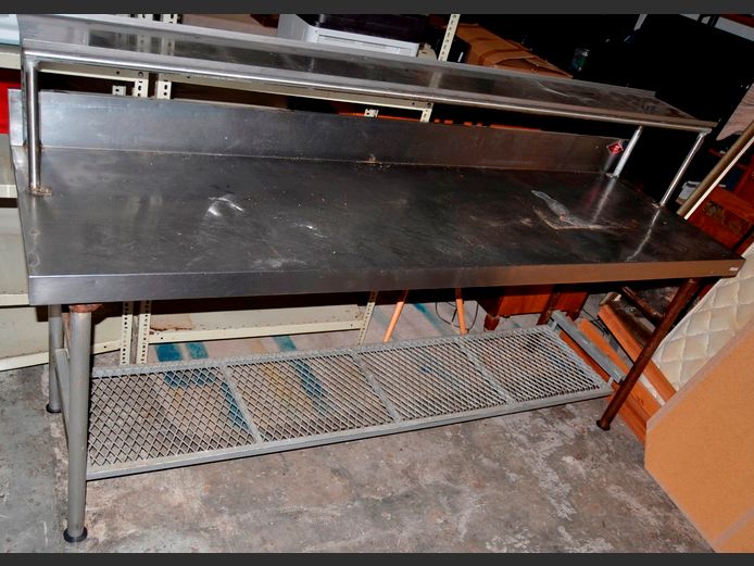 OLYMPIC STAINLESS STEEL COUNTER WITH COLD PASS, 229 x 69 x 124cm