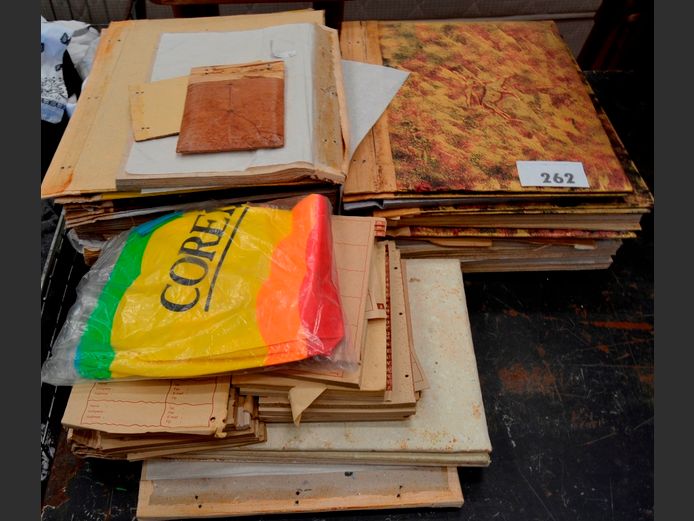 LOT: HAND MADE PAPER COVERED PHOTO ALBUMS [In need of restoration]