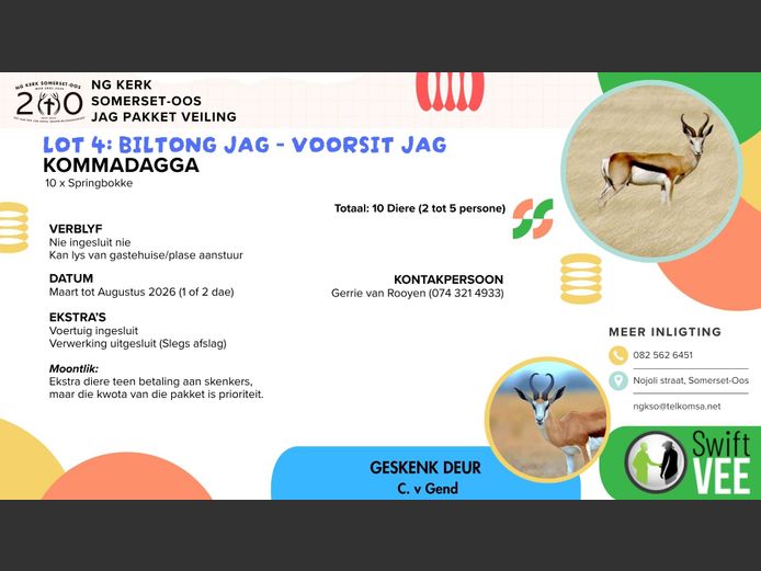 BILTONG JAG - VOORSIT JAG | C. v Gend