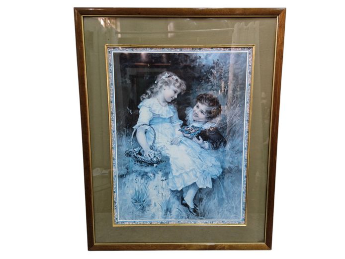 Vintage Frederick Morgan Framed Art Print "Sweethearts"
