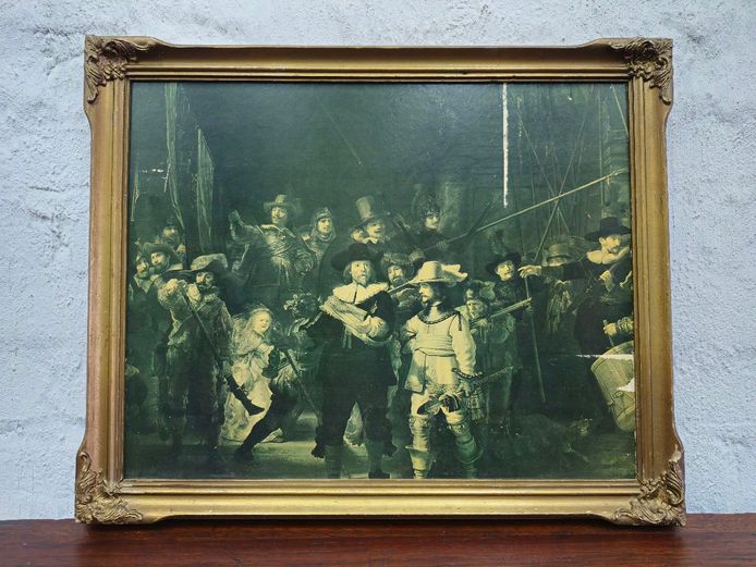 Vintage Rembrandt Framed Print "The Night Watch"