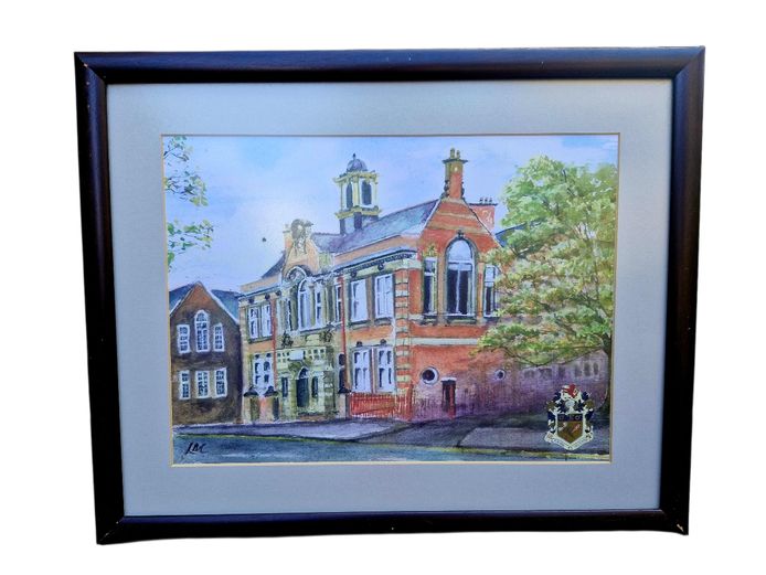 Landscape Scene Framed Watercolor Print
