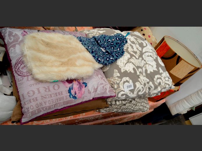 SCATTER CUSHIONS, LAMP SHADES, etc