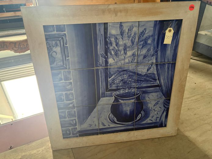 Wall Hung Tile Art in Frame 