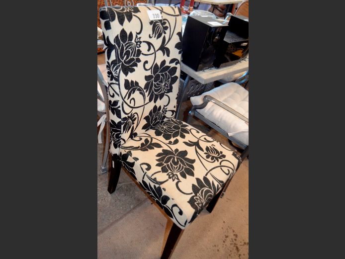 FLORAL UPHOLSTERED DINING CHAIR