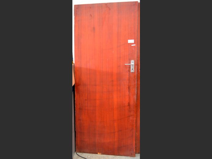 BROWN INNER DOOR, 199 x 81cm [Water damage to bottom]