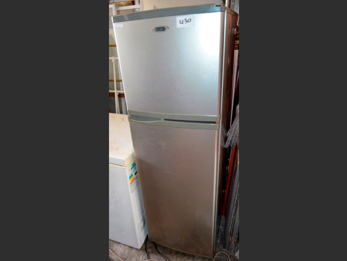 DEFY METALLIC FINISH FRIDGE FREEZER [Getting cold, no shelves]