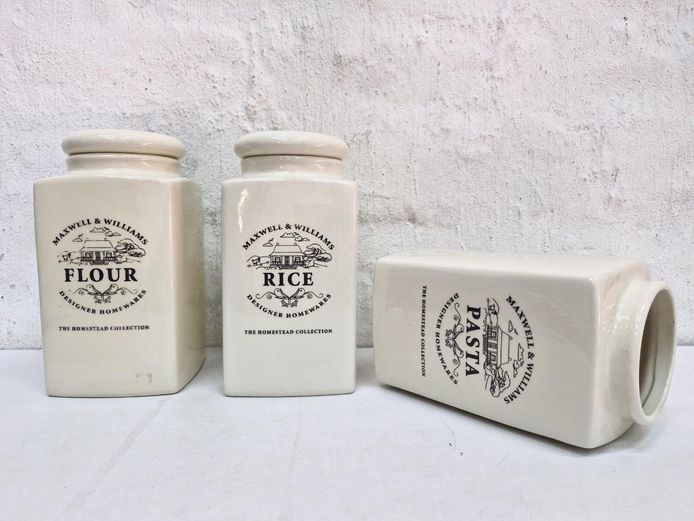 Maxwell & Williams "The Homestead Collection" Ceramic Kitchen Canisters