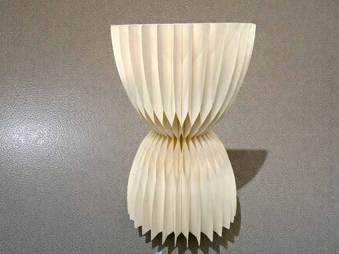 Ivory White Pleated Display Stand