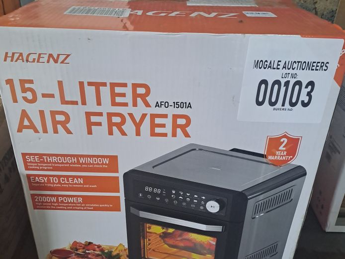 HAGENZ 15L NON-STICK 3LAYER RACKS AIR FRYER OVEN (NOT TESTED) 