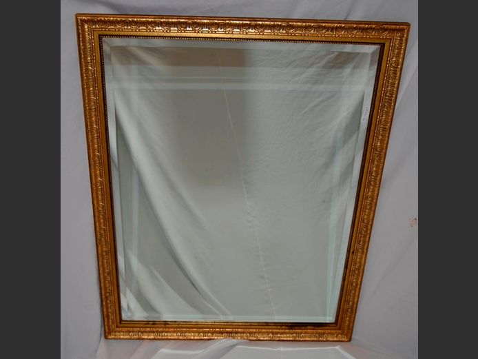 GILT FRAMED & BEVELLED MIRROR, 100 x 80cm