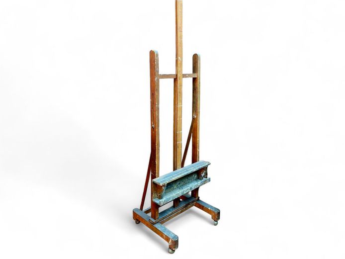 Mid-Century Artist's Easel on Castors