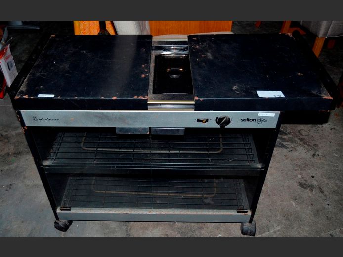 SALTON HOSTESS TROLLEY, 79 x 39 x 70cm [Switches on, rust in places]