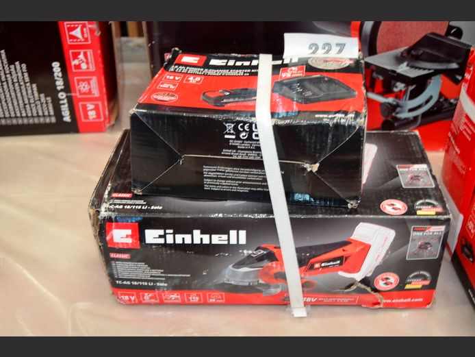 EINHELL TC/AC 18-115 LI-SOLO GRINDER WITH BATTERY & CHARGER